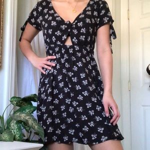 American Eagle Black Floral Dress